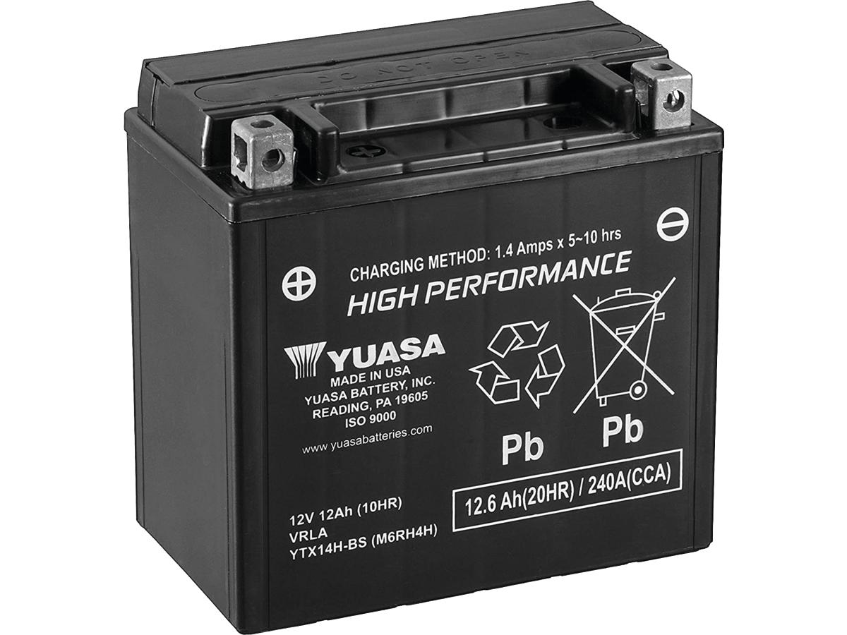 Yuasa Maintenance Free High Performance Ytx14 H Factory Activated Agm Battery Agm, 240 A, 12.6 Ah Yuasa Default Title