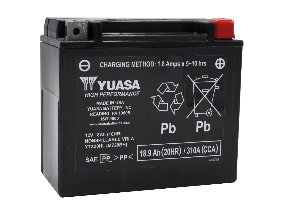 Yuasa Maintenance Free High Performance Ytx20 Hl Factory Activated Agm Battery Agm, 310 A, 18.9 Ah Yuasa Default Title
