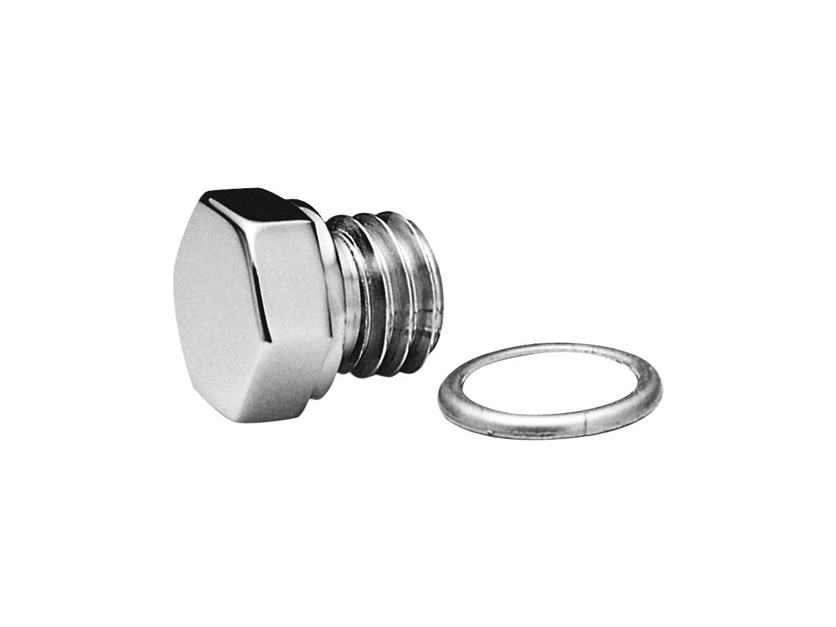 Colony Drain Plug And Brass Gasket For Transmission, Motor Case, Oil Tank Chrome 1/2" 13 Unc Colony Default Title