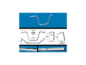 Khrome Werks 12 Ape Hanger Handlebar Dimpled Chrome 1" Khrome Werks