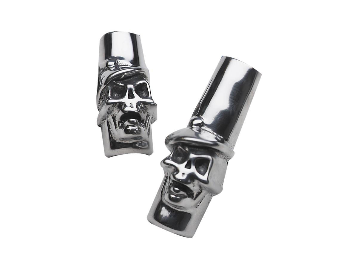 Cce Skull Pushrod Tube Clip Polished Cce Default Title