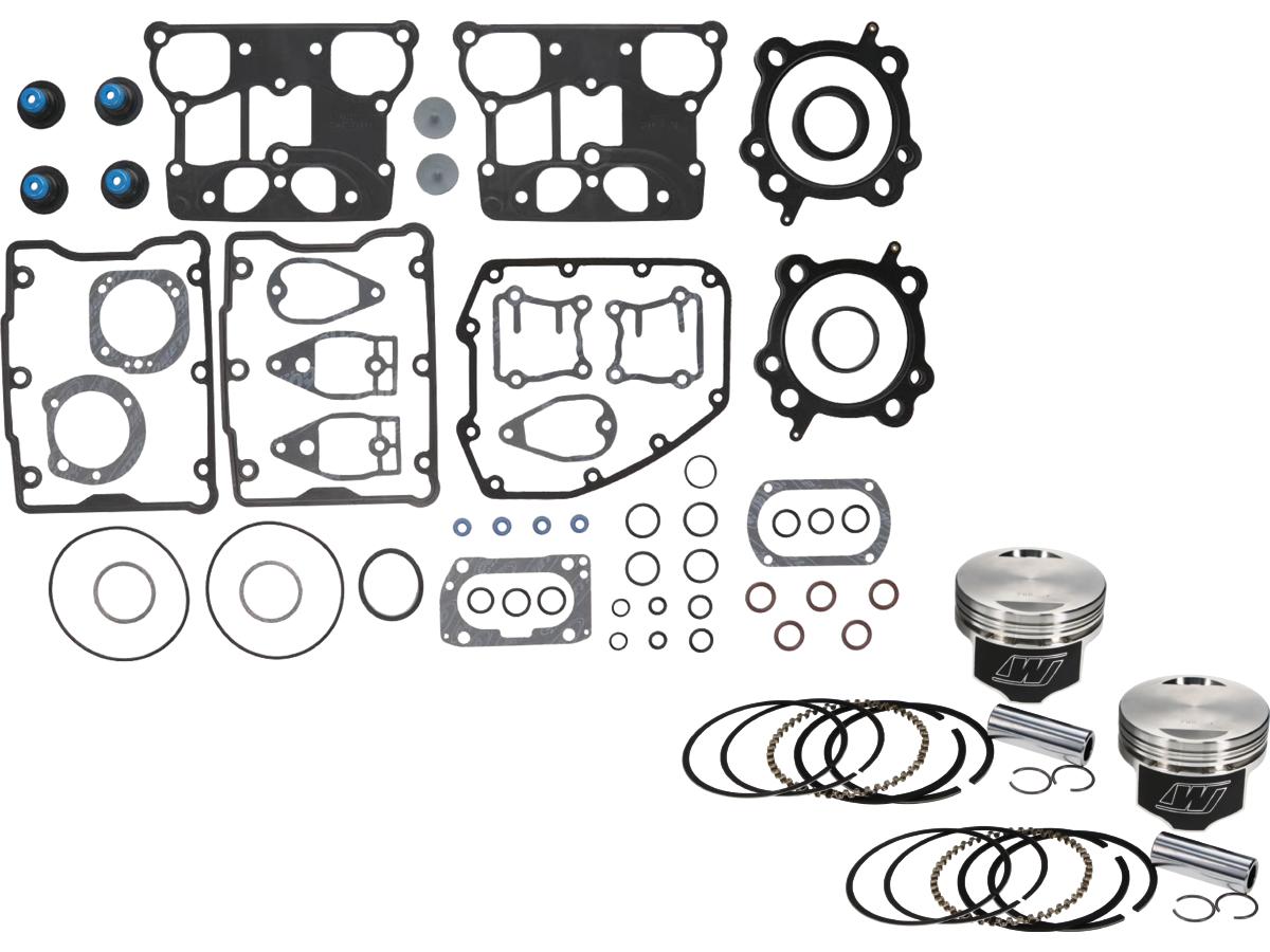 Wiseco Forged Piston Kit With Top End Gasket Kit Stroke 4,000" Bore 3,875" (98,425 Mm ), Positive Dome +14cc 10.5:1 Std. 1550 Ccm (95 Cui) Wiseco Default Title