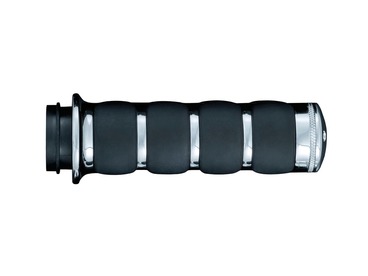Kuryakyn Iso Grips Black Chrome 1" Throttle Cables Kuryakyn Default Title