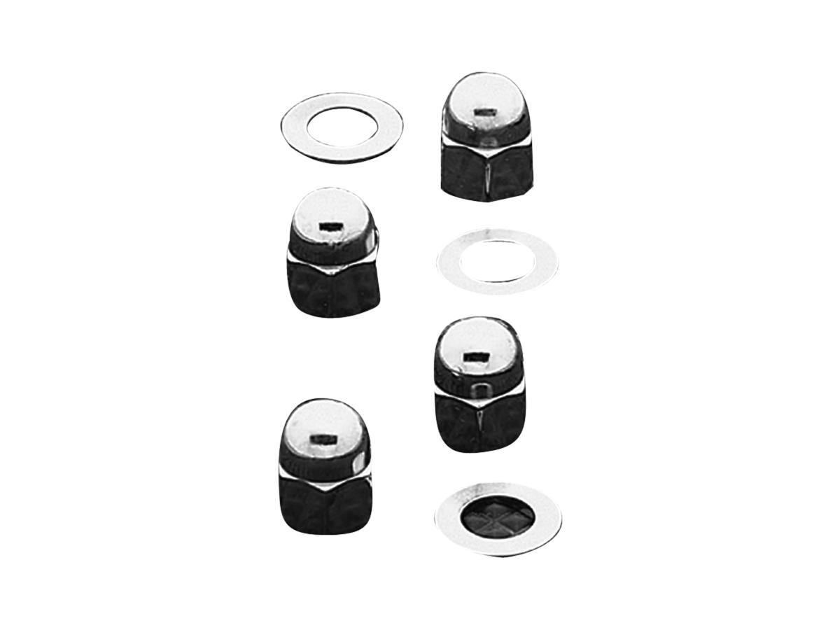 Colony Rocker Shaft End Cap And Nut Kit Chrome Colony Default Title