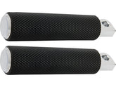 Arlen Ness Knurled Rubber Footpegs Black Rubber, Chrome Endcap Arlen Ness Default Title