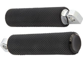 Arlen Ness Knurled Rubber Footpegs Black Rubber, Black Endcap Arlen Ness Default Title