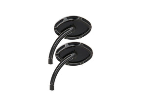 Arlen Ness Beveled Cat Eye Mirror Short Stem Black Anodized Left Arlen Ness Default Title