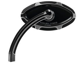 Arlen Ness Beveled Cat Eye Mirror Short Stem Black Anodized Right Arlen Ness
