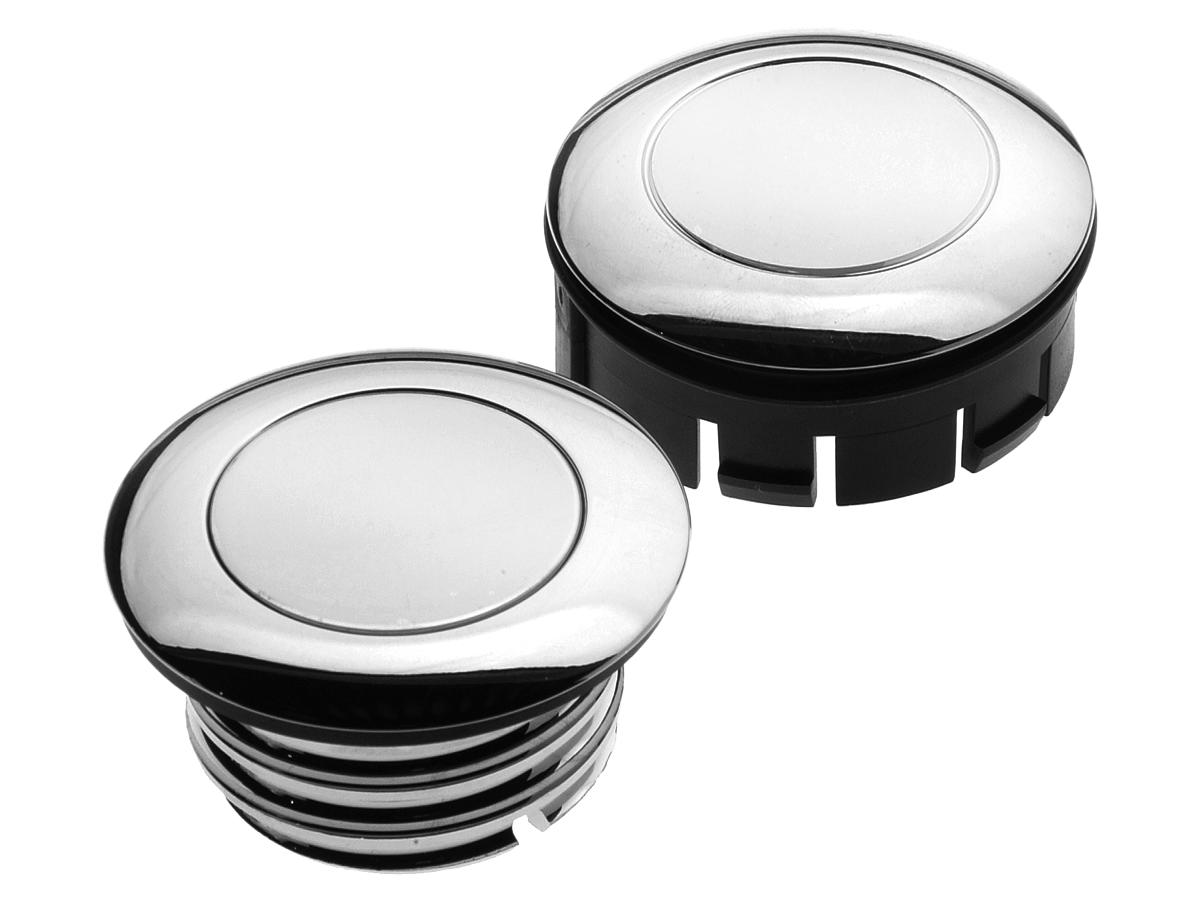 Cce Screw In Pop Up Gas Cap Set/Single Cap Vented With One 'Dummy' Cap Chrome Cce Default Title
