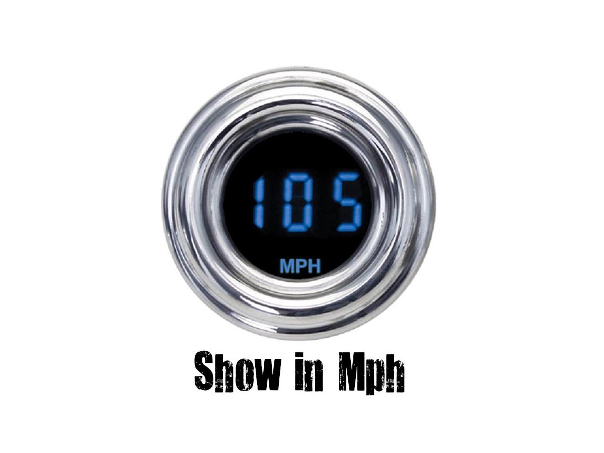 Dakota Digital Mini Speedometer Scale: Km/H; Scale Color: Black Chrome 48.26 Mm Dakota Digital Default Title