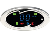 Dakota Digital Wave Bar Mount Speedometer Scale: 255 Mph; 255 Km/H; Scale Color: Black; Dimension: 4 1/4" X 2" Chrome Dakota Digital Default Title