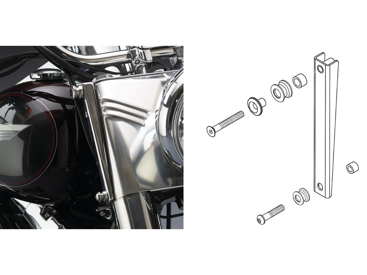 National Cycle Hardware Kit For Flst W/O Lightbar Windshield Mount Kit Chrome National Cycle Default Title