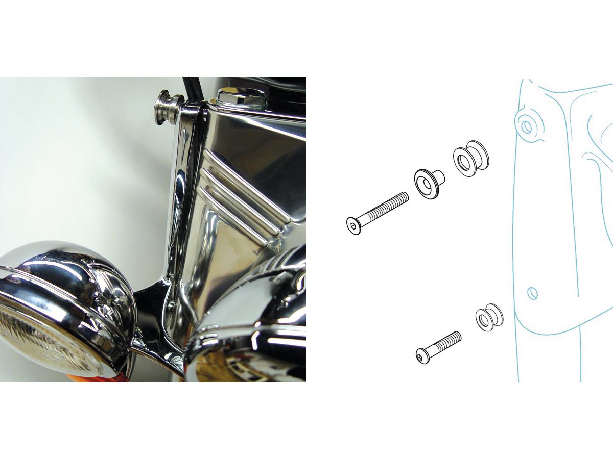National Cycle Hardware Kit For Flst With Lightbar Windshield Mount Kit Chrome National Cycle Default Title