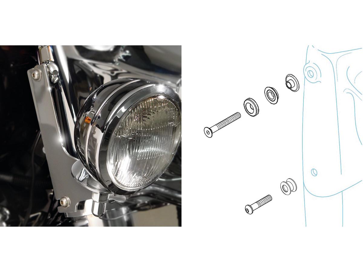 National Cycle Switchblade Mounting Kit Windshield Mount Kit Chrome National Cycle Default Title
