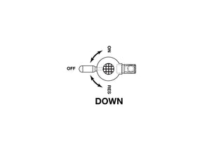 Golan Products 22 Mm Fuel Valve Down Facing Outlet Black Golan Products