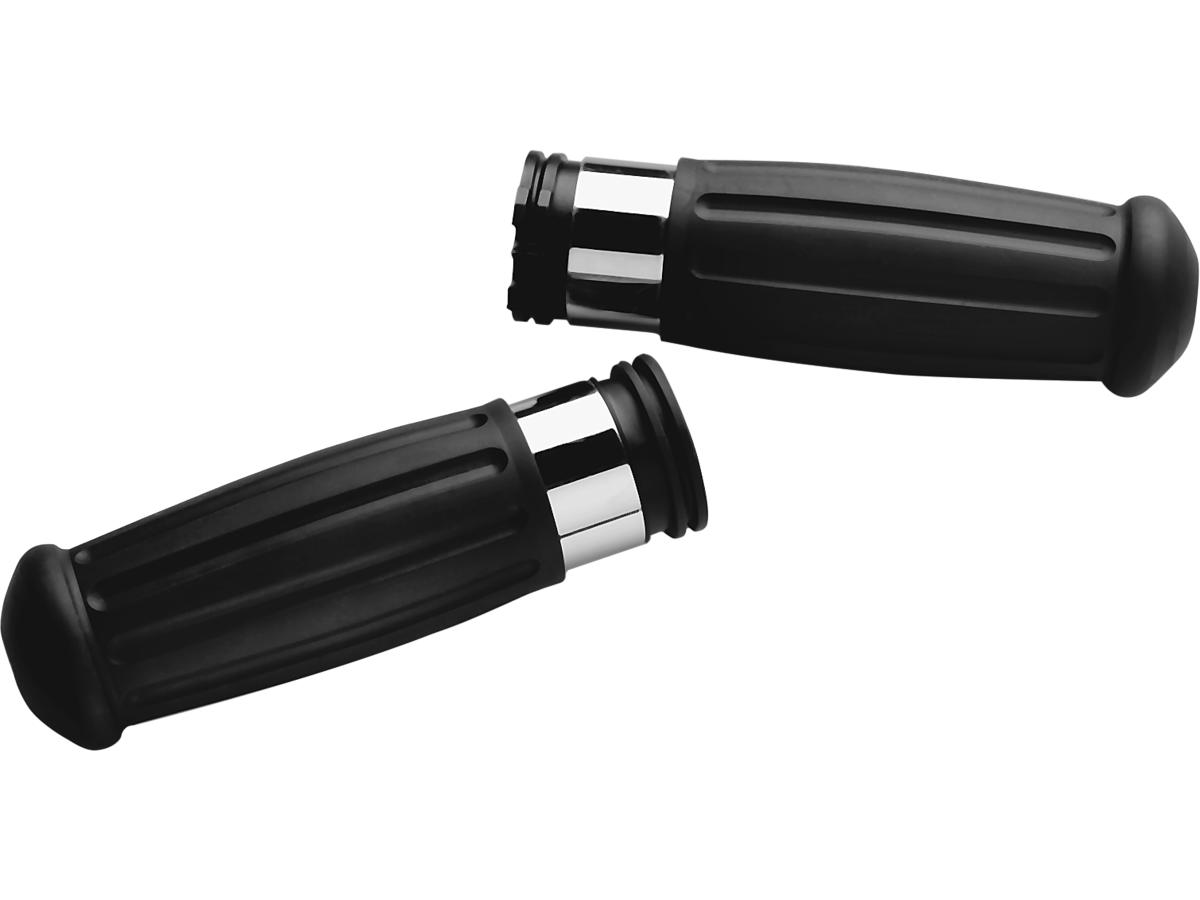 Cce Vintage Grips With Chrome Accents Black 1" Throttle By Wire Cce Default Title