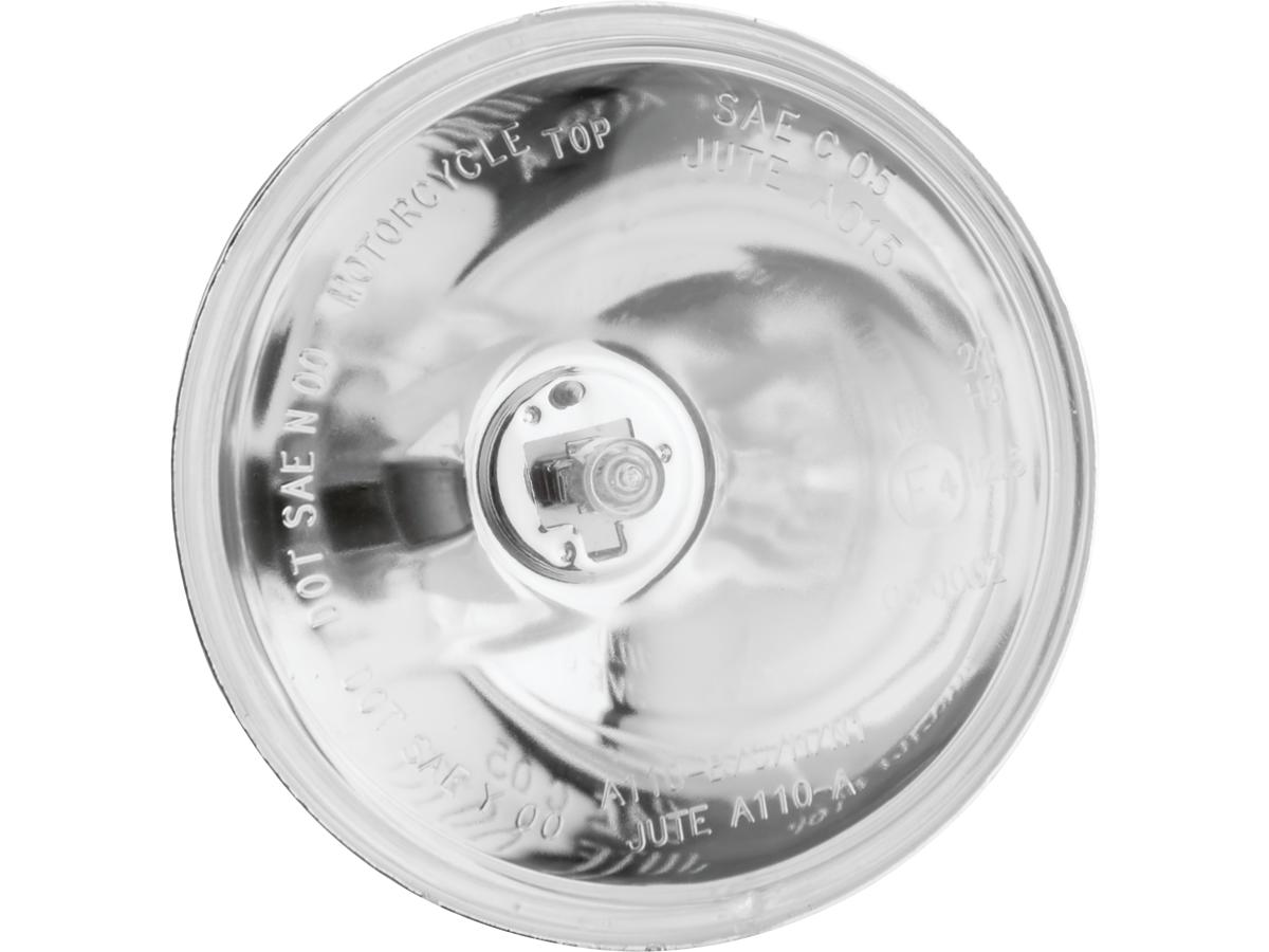 Cce Curved 4 1/2" Spotlight Insert Smooth Reflector Chrome Clear H4 Cce Default Title