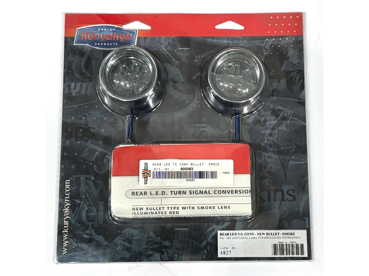 Kuryakyn Rear Led Turn Signal Conversion, Bullet Smoke Lens Kuryakyn Default Title