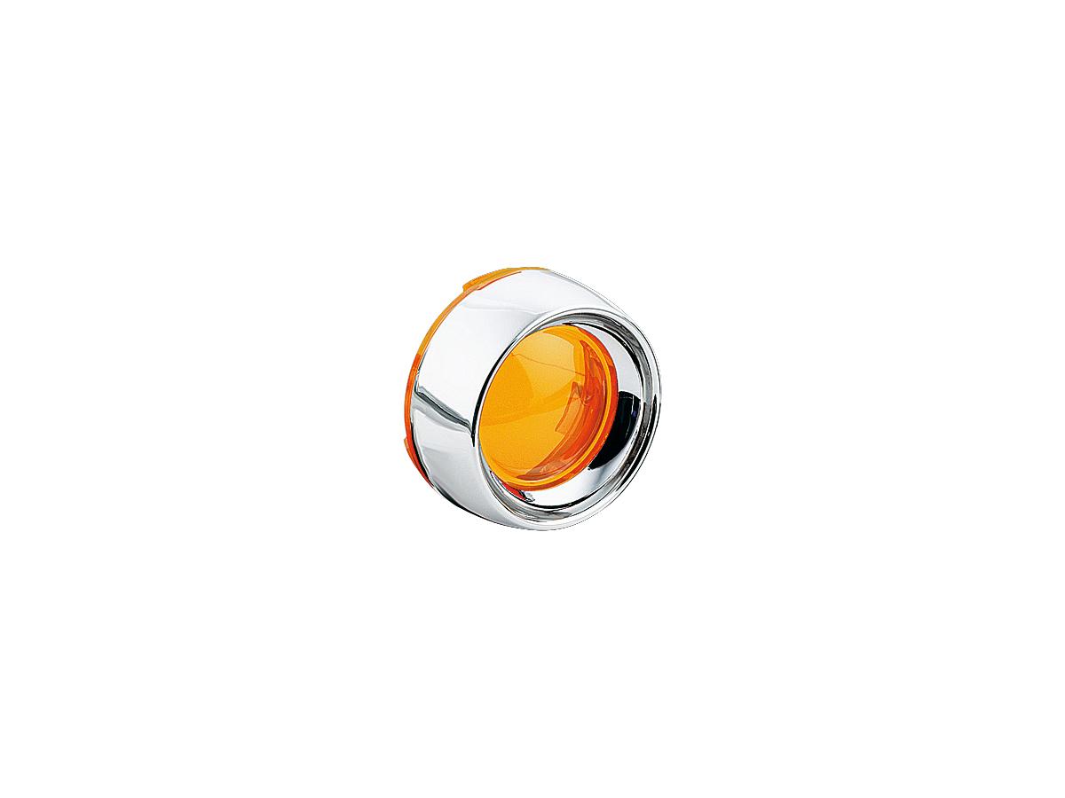 Kuryakyn Deep Dish Indicator Bezels Chrome Amber Kuryakyn Default Title