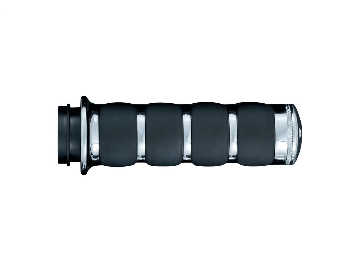 Kuryakyn Premium Iso Grips With Throttle Assist Lever Chrome 1" Throttle By Wire Kuryakyn Default Title