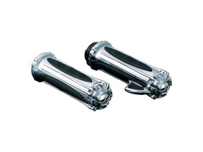 Kuryakyn Zombie Grips With Throttle Boss Chrome 1" Throttle Cables Kuryakyn Default Title