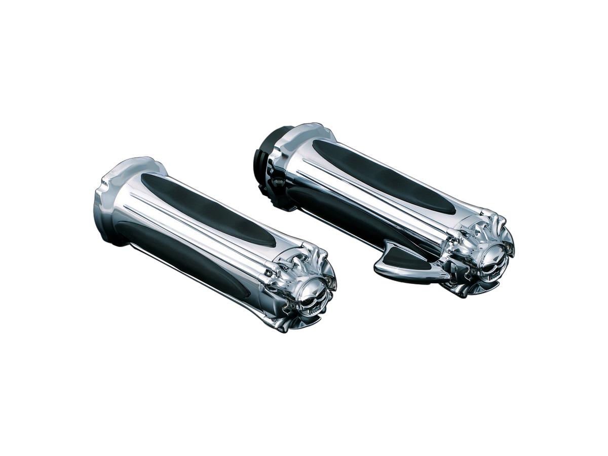 Kuryakyn Zombie Grips Chrome 1" Throttle Cables Kuryakyn Default Title