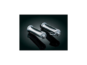 Kuryakyn Zombie Grips With Throttle Boss Chrome 1" Throttle By Wire Kuryakyn Default Title