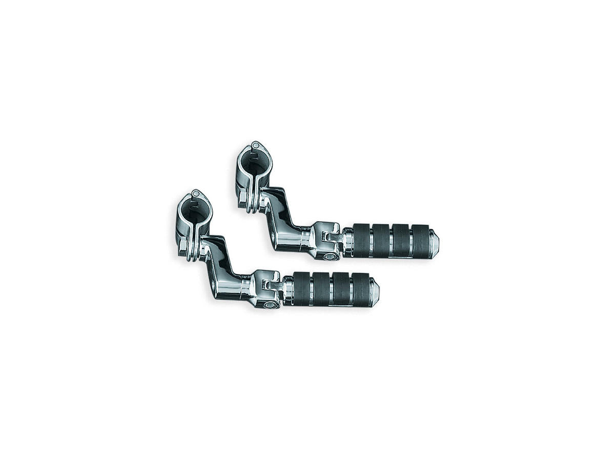Kuryakyn Small Iso Highway Pegs With Offset &Amp; 1 1/4" Magnum Quick Clamps Chrome Kuryakyn Default Title