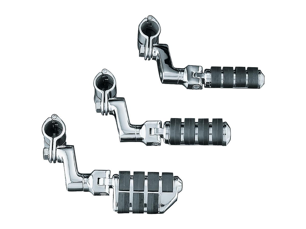 Kuryakyn Large Iso Highway Pegs With Offset &Amp; 1 1/4" Magnum Quick Clamps Chrome Kuryakyn Default Title