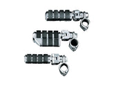 Kuryakyn Iso Rider Foot Pegs With Clevis &Amp; Magnum Quick Clamps Dually Iso Pegs Chrome Kuryakyn Default Title