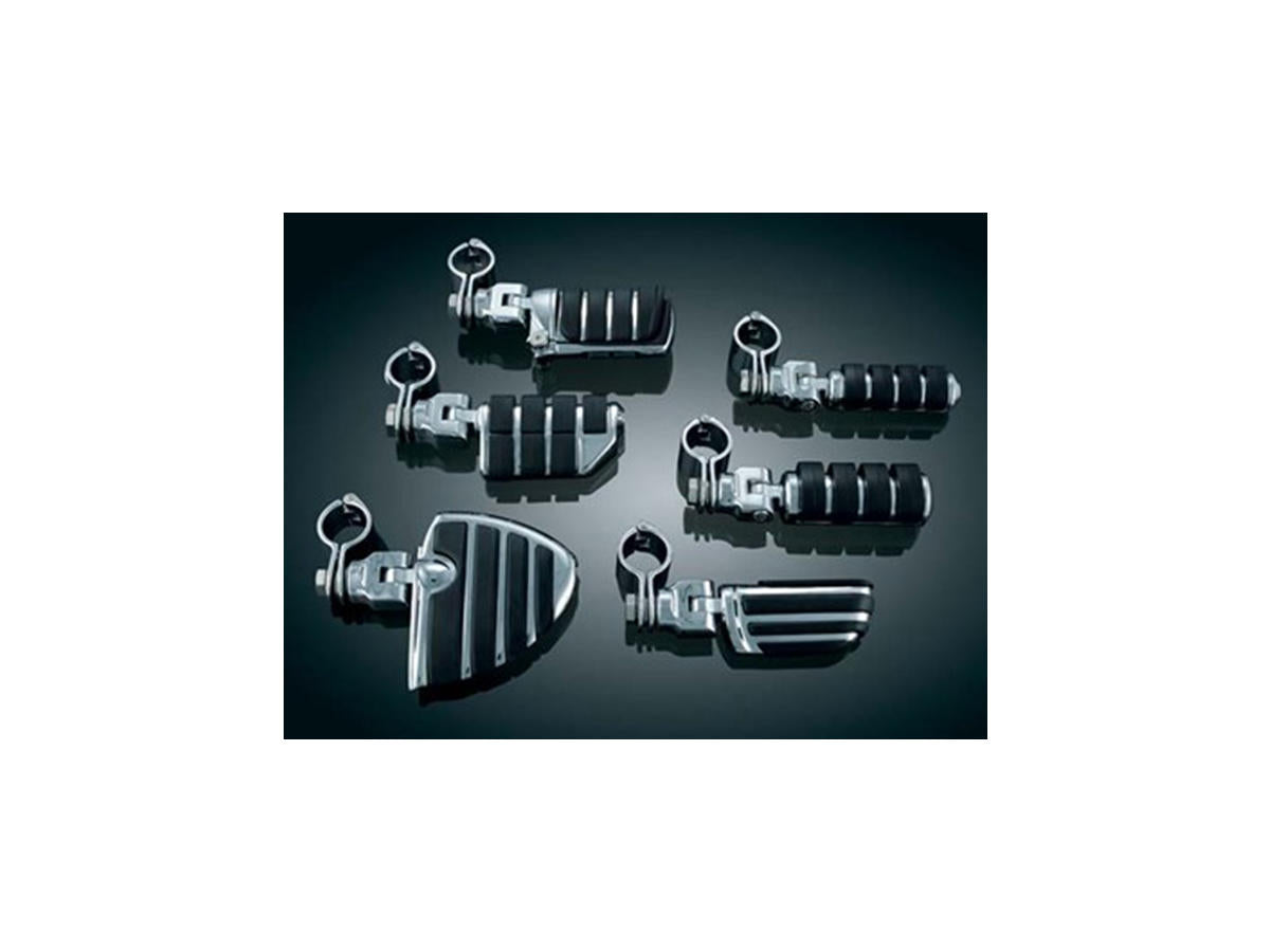 Kuryakyn Iso Rider Foot Pegs With Clevis &Amp; Magnum Quick Clamps Small Iso Pegs Chrome Kuryakyn Default Title