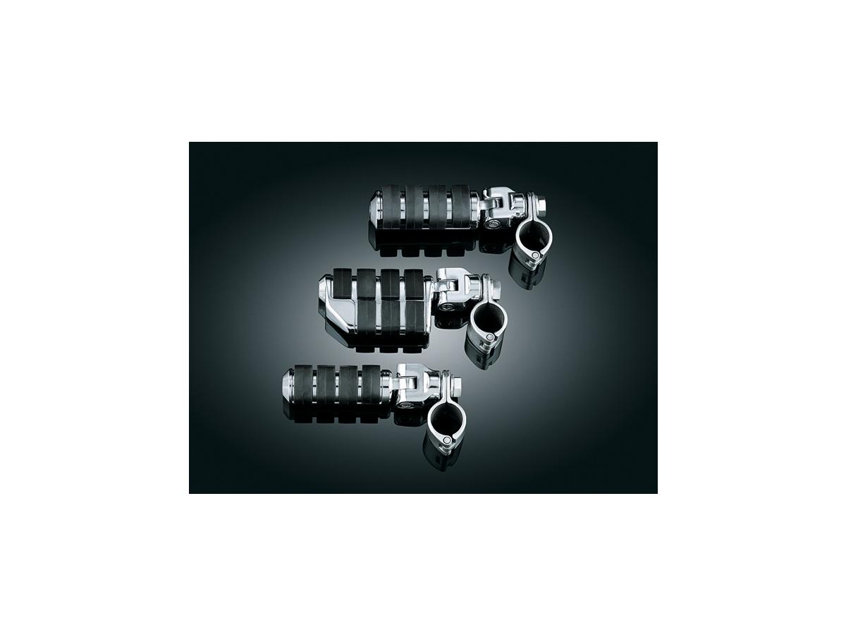 Kuryakyn Iso Rider Foot Pegs With Clevis &Amp; Magnum Quick Clamps Large Iso Pegs Chrome Kuryakyn Default Title