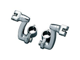 Kuryakyn Longhorn Offset Peg Mounts With 1 1/4" Magnum Quick Clamps Chrome Kuryakyn Default Title