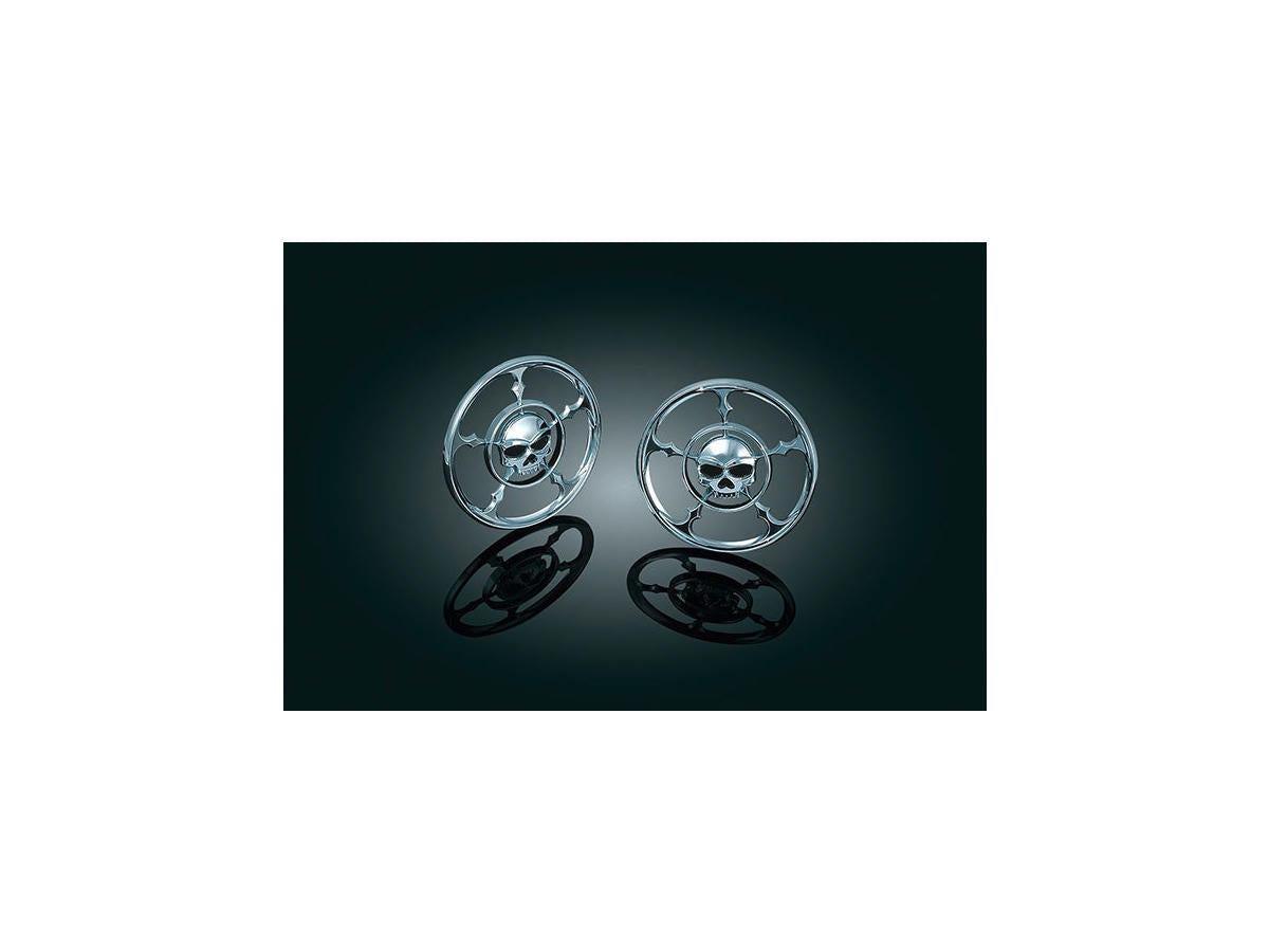 Kuryakyn Zombie Speaker Grills Chrome Kuryakyn