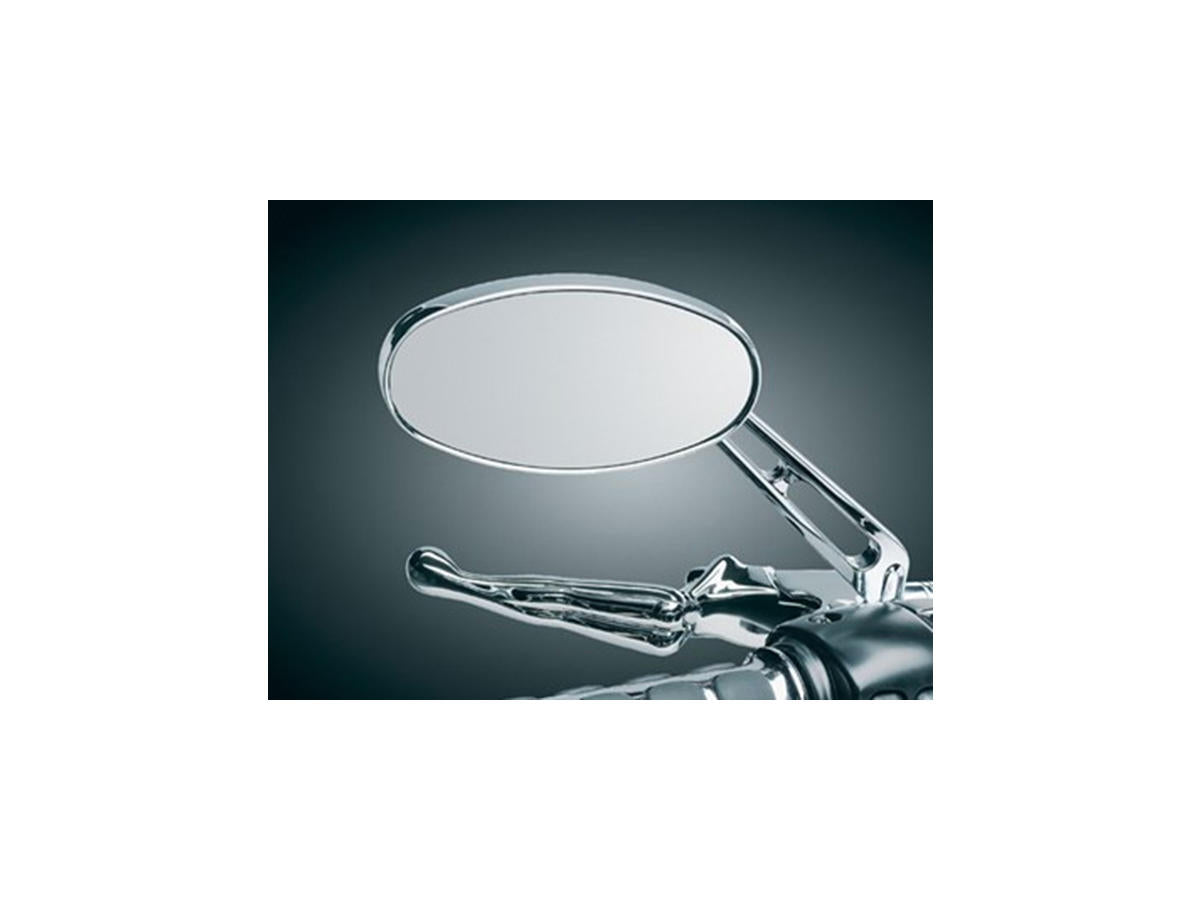 Kuryakyn Ellipse Mirror Flat Glass Chrome Kuryakyn