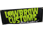 Lowbrow Customs Logo Banner, 47" X 17" 10oz Vinyl With Brass Grommets Lowbrow Default Title