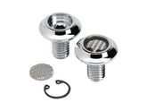 Lowbrow Radius Breather Bolts 3/8" 17 Chrome Lowbrow Default Title