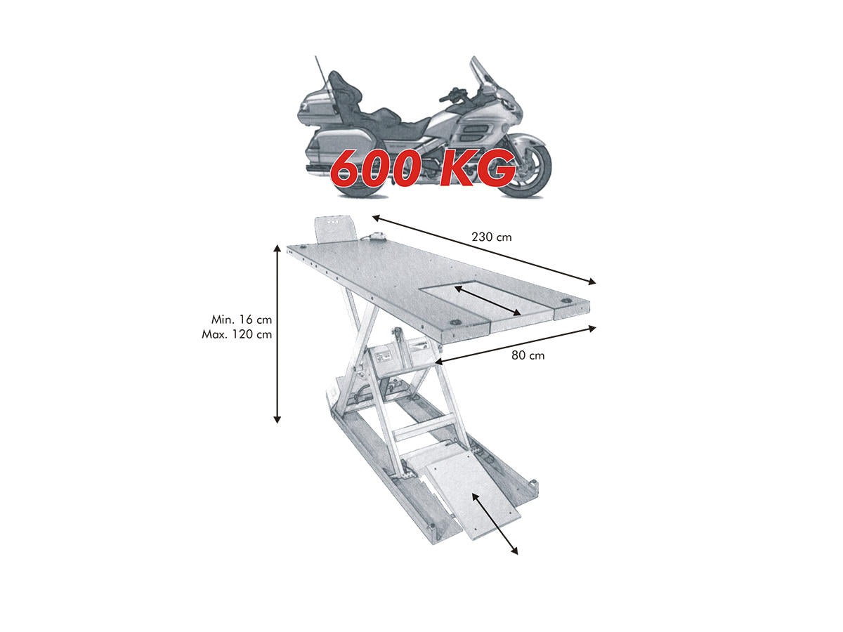 Econ Eh 600 Motorcycle Lift Blue Econ