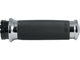 Avon Performance Grips Custom Contour Grips Black Rubber Chrome 1" Throttle Cables Avon Grips Default Title