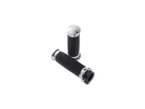 Avon Performance Grips Custom Contour Grips Black Rubber Chrome 1" Throttle Cables Avon Grips