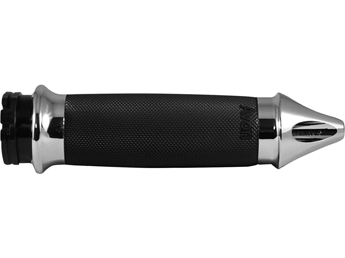 Avon Performance Grips Custom Contour Spike Grips Chrome 1" Throttle Cables Avon Grips Default Title
