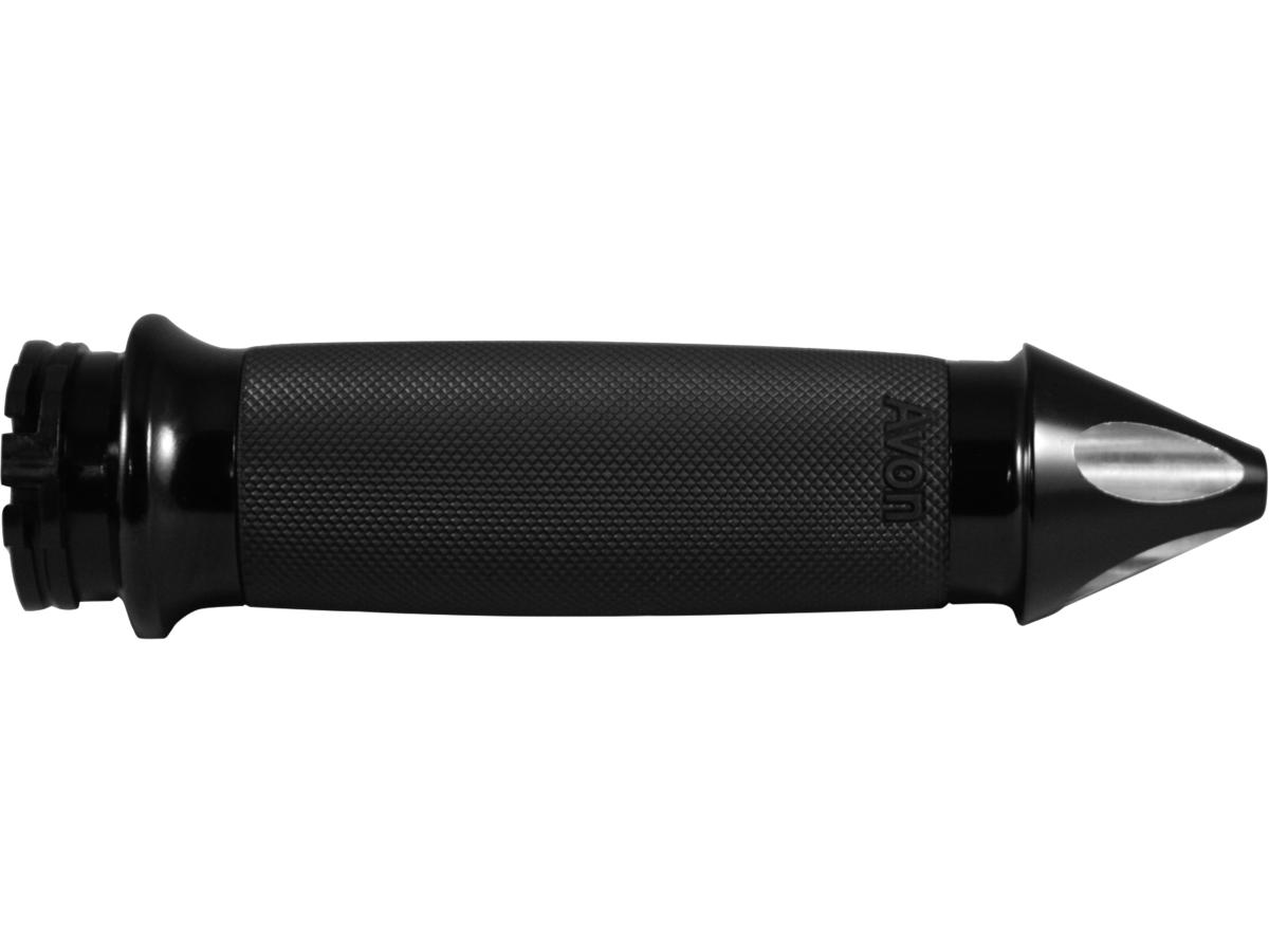 Avon Performance Grips Custom Contour Spike Grips Black Anodized 1" Throttle Cables Avon Grips Default Title