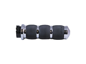 Avon Performance Grips Air Cushion Grips Black Rubber Chrome 1" Throttle Cables Avon Grips Default Title