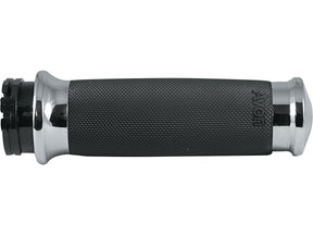 Avon Performance Grips Custom Contour Grips Black Rubber Chrome 1" Throttle By Wire Avon Grips Default Title