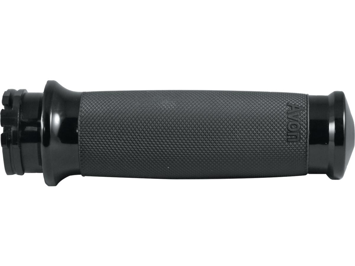 Avon Performance Grips Custom Contour Grips Black Rubber Black Anodized 1" Throttle By Wire Avon Performance Grips Default Title