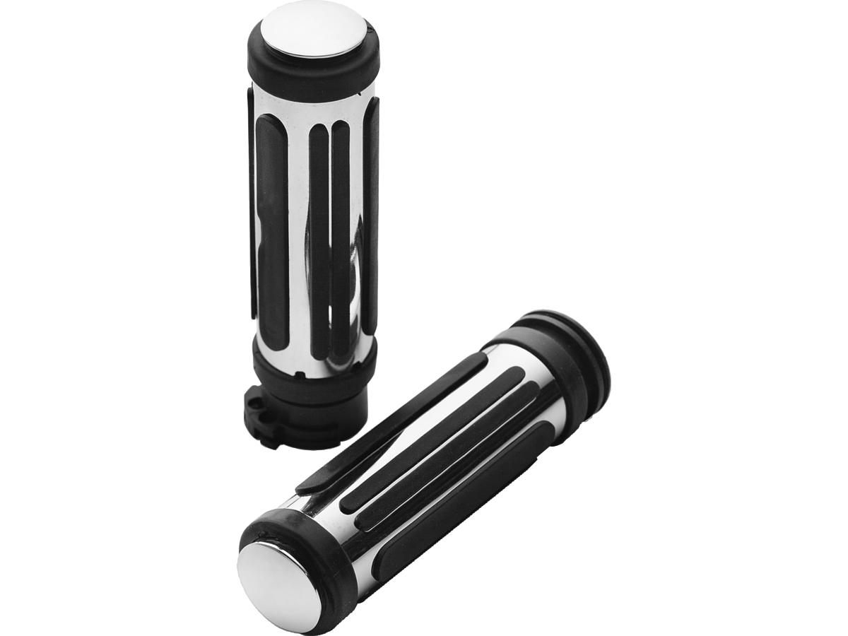 Cce Ribbed Rubber Grips Chrome 1" Throttle By Wire Cce Default Title
