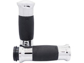 Avon Performance Grips Air Gel Grips Black Rubber Chrome 1" Throttle Cables Avon Grips Default Title