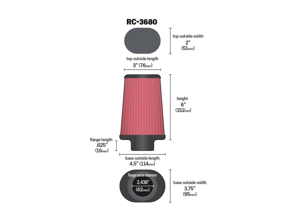 K&Amp;N Custom Replacement Air Filter Chrome K&Amp;N