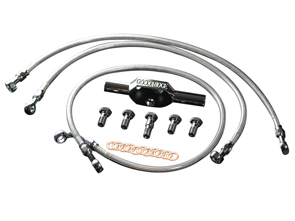 Goodridge High End Brake Line Kit Single Line Stainless Steel Clear Coated 41,75" Goodridge Default Title