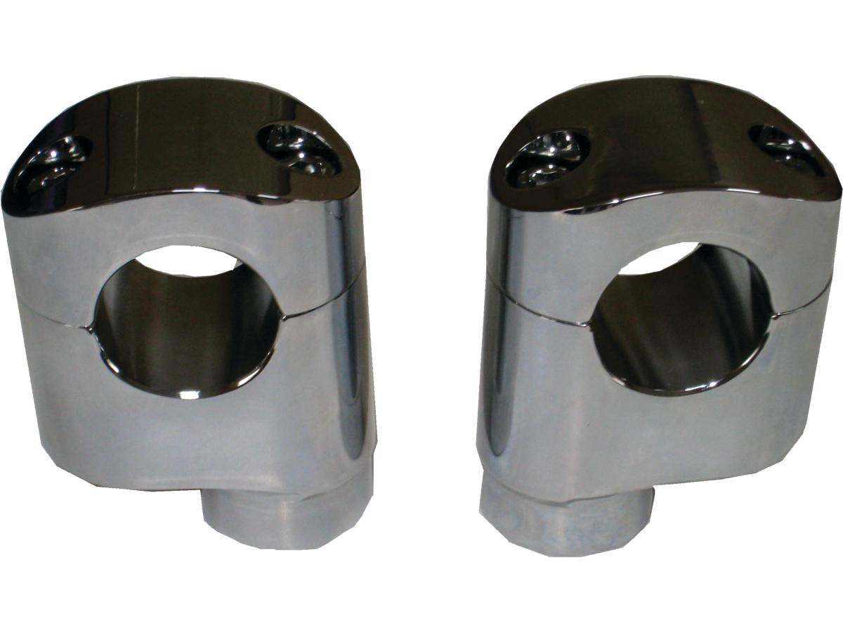 Cce Custom Offset Risers For 1 1/4" Handlebar, 2.25" Rise Chrome Cce Default Title